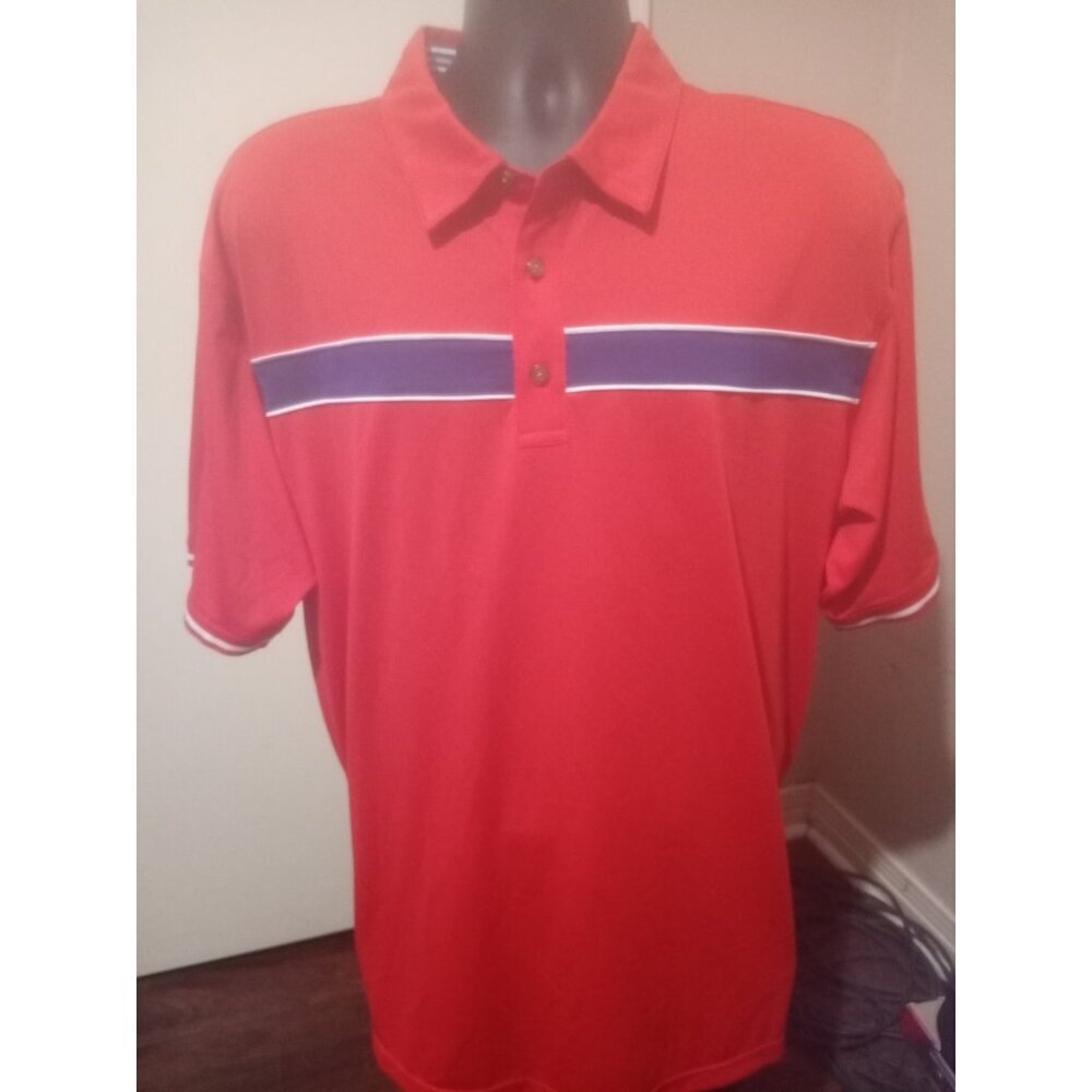 Men's Pebble Beach Performance Polo Shirt Golf Athletic Casual XXL 2XL Red